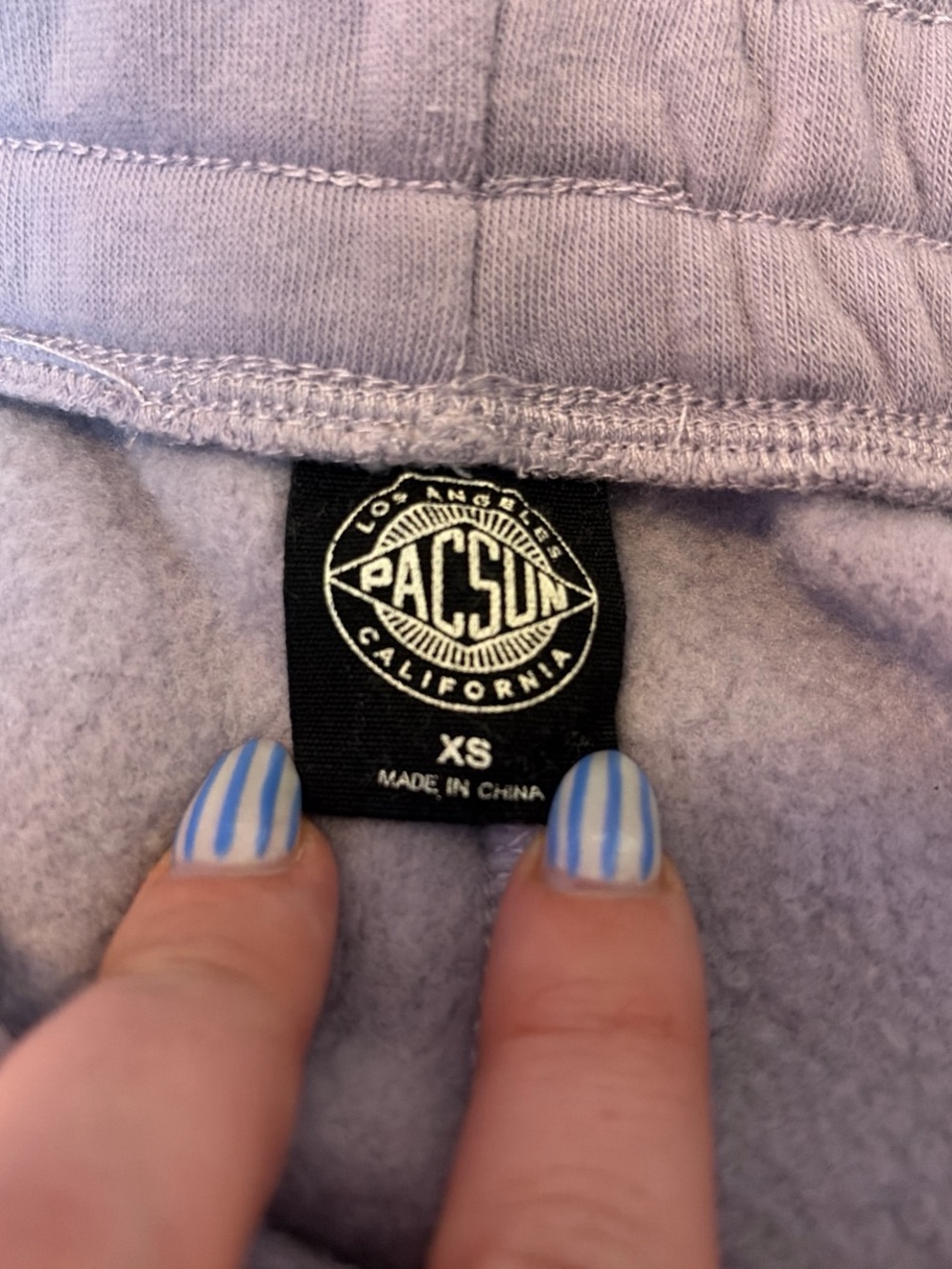 PacSun Kids Lavender Fleece Joggers - Picture 3 of 3